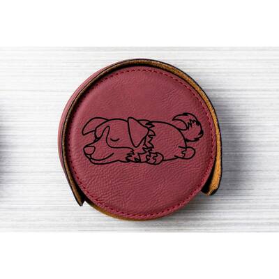 Cute Sheepdog Sleeping Dog Coaster - Set of 6