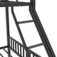preview thumbnail 8 of 6, Twin XL Over Queen Space-Saving Metal Bunk Bed with Ladder and Slats Support for Adults Teens, Black