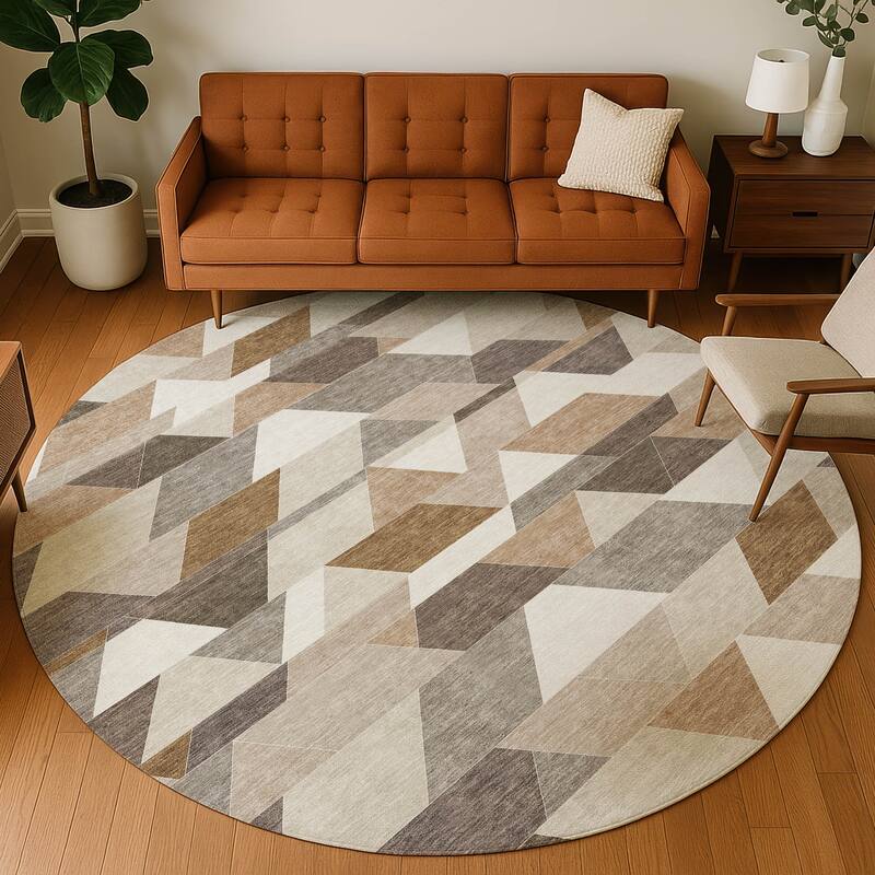 Machine Washable Indoor/ Outdoor Modern DeVaughn Chantille Rug
