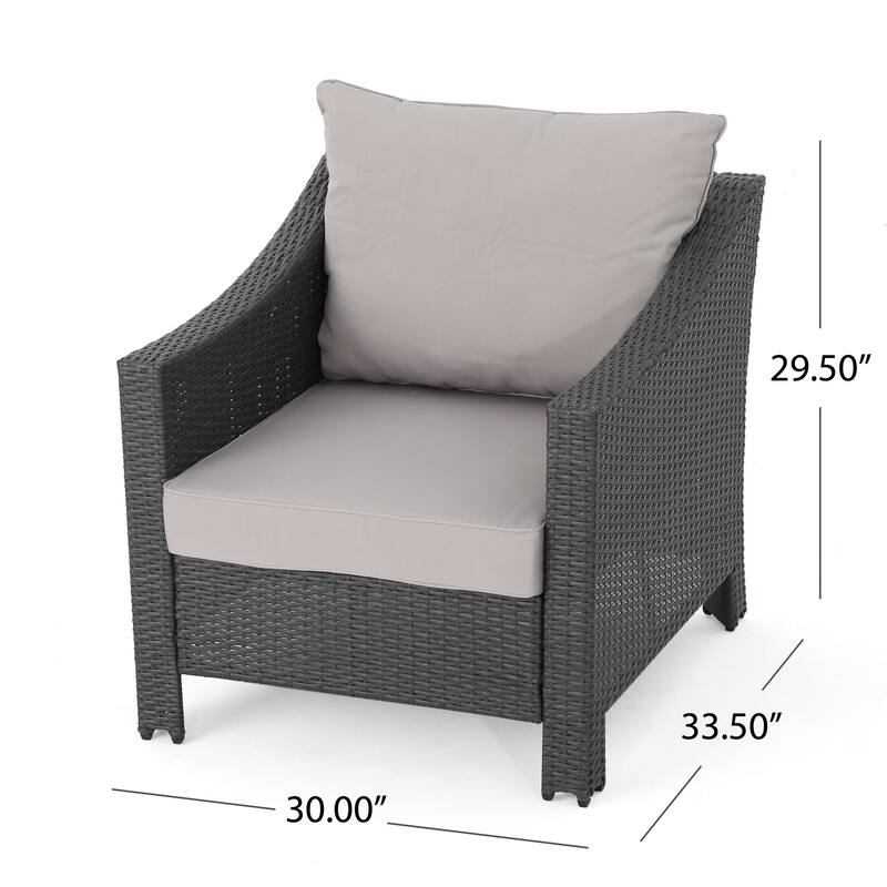 Outdoor Stylish and Comfortable Wicker Club Chair Set for Patio