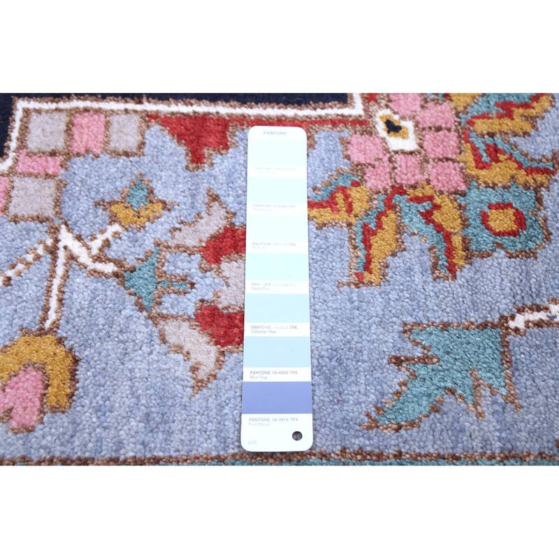 ECARPETGALLERY Hand-knotted Serapi Heritage Light Denim Blue Wool Rug - 8'11 x 12'2
