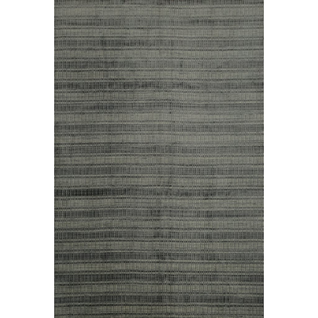 Hand Knotted Oriental 100% Wool Carpet Traditional Geometric Greys & Charcoal IKats Area Rug - 14' 5'' X 11' 6''