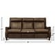 preview thumbnail 2 of 1, Davinci Leather 3-Piece Power Reclining Sofa w/ Nailhead Accents