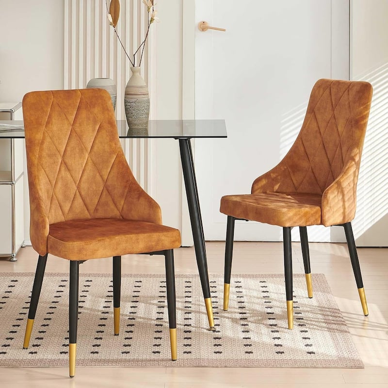 Howtai Velvet Home Kitchen Dining Chairs Upholstered Backrest