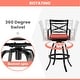 preview thumbnail 68 of 77, Outdoor Patio Bar Stools Aluminum Swivel Bar Chair with Sunbrella Cushion - 21.7 in W x 16.5 in D x 46 in H