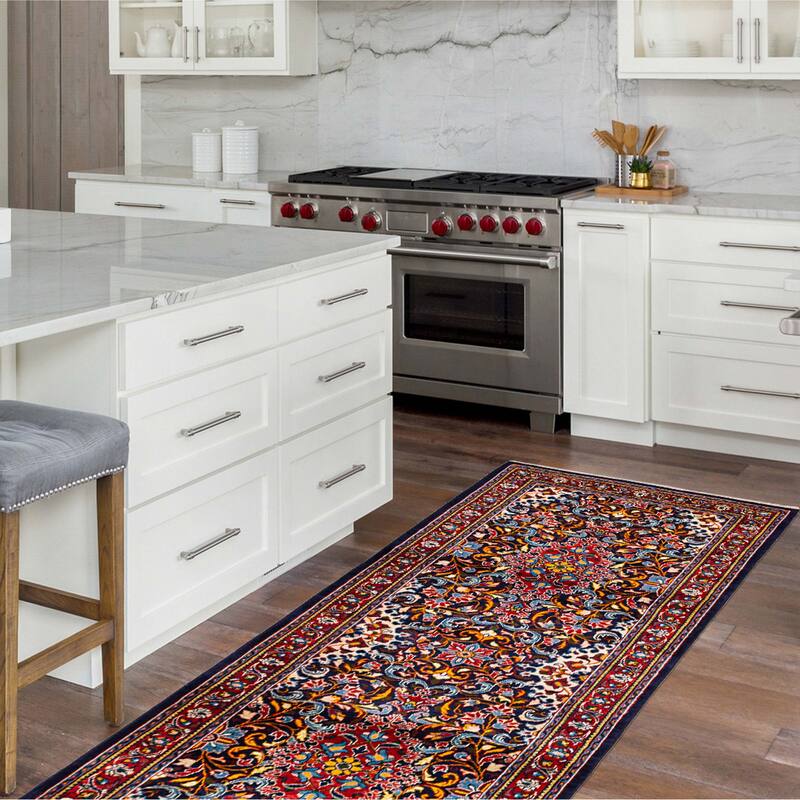 ECARPETGALLERY Hand-knotted Anadol Dark Navy Wool Rug - 3'9 x 10'4