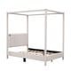preview thumbnail 23 of 31, Canopy Bed with USB and Type-C Ports, Upholstered Canopy Platform Bed Frame with Headboard, Wood Slat Support, for Kids Teens
