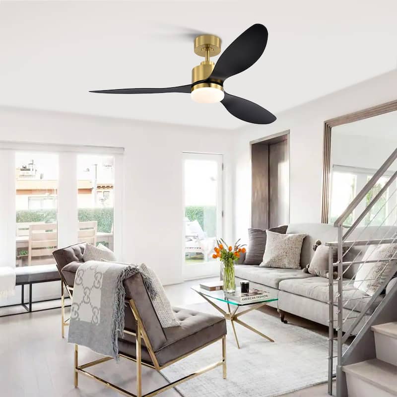 52 Inch LED Ceiling Fan with Lights Remote(3-Blade)