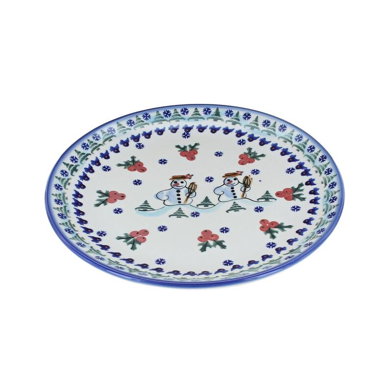 Blue Rose Polish Pottery WR Unikat Dinner Plate - Frosty Duo
