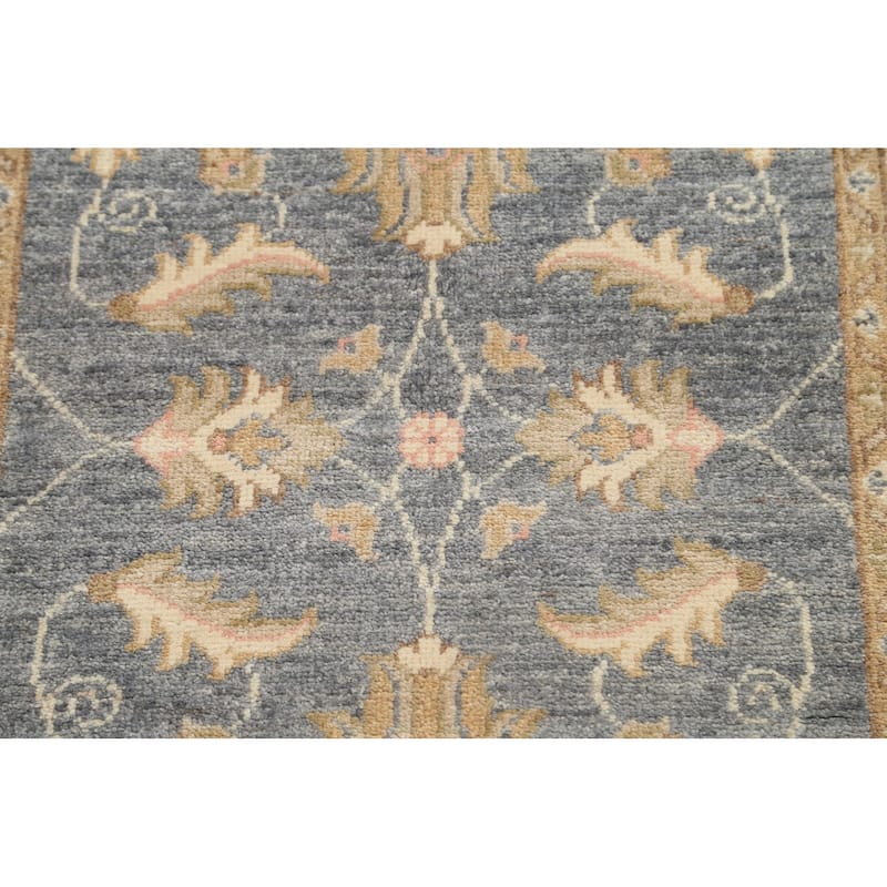 Vegetable Dye Floral Oriental Peshawar Chobi Runner Rug Hand-knotted - 2'8" x 9'8"