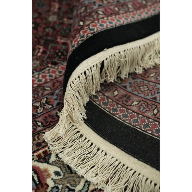 Hand Knotted Oriental 100% Wool Carpet Traditional Geometric Black Bidjar Area Rug - 17' 10'' X 12' 1''