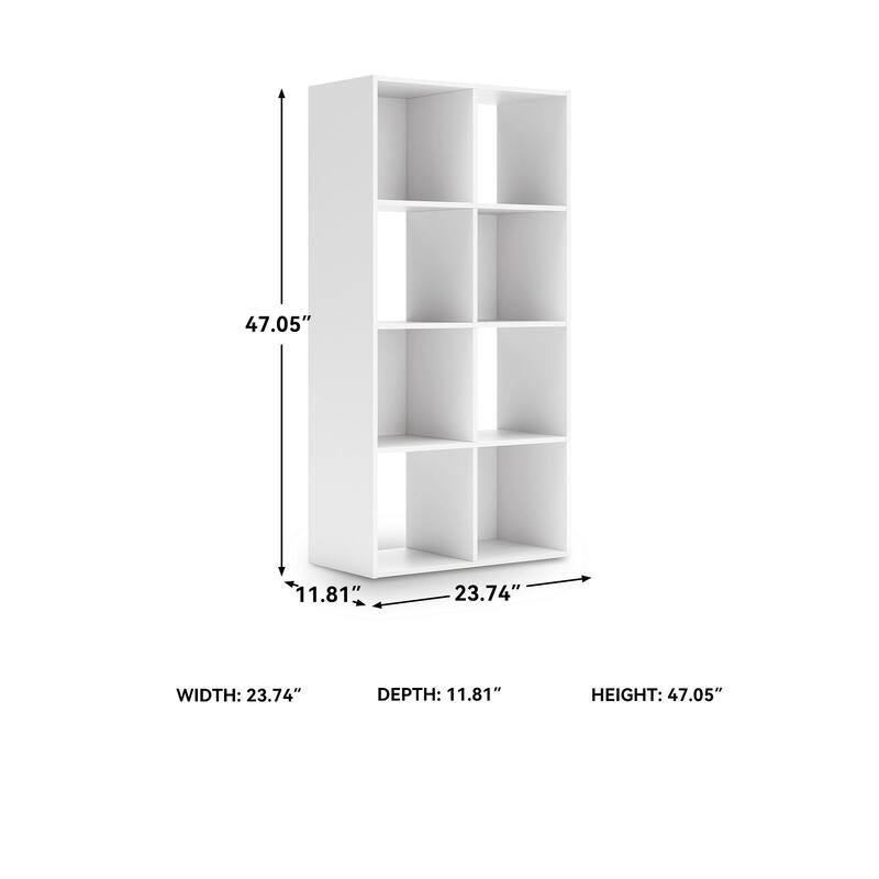 Signature Design by Ashley Onita White 8 Cube Organizer - 24" W x 12" D x 47" H