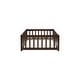 preview thumbnail 36 of 43, Twin Size Wooden Floor Bed with Fence & Door, Rubber, Safety Guardrails, Natural
