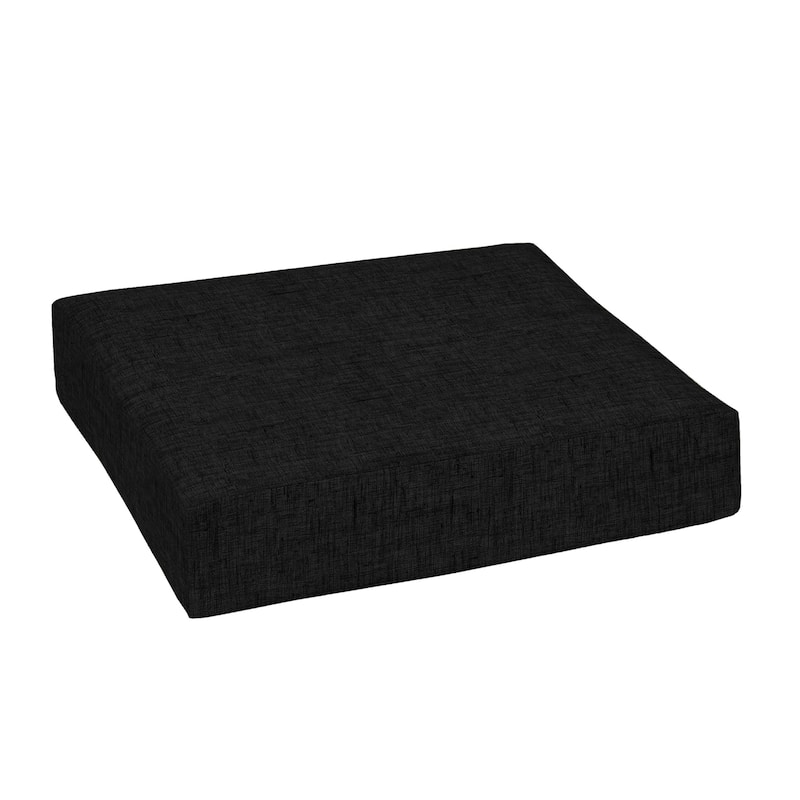 ARDEN 24-inch Deep Seat Outdoor Cushion - 24 W x 24 D in. - Black Leala