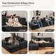 preview thumbnail 17 of 24, Oversized Loveseat Chaise Lounge Chair Indoor Comfy Deep Seat Sleeper Couch - 1 Set