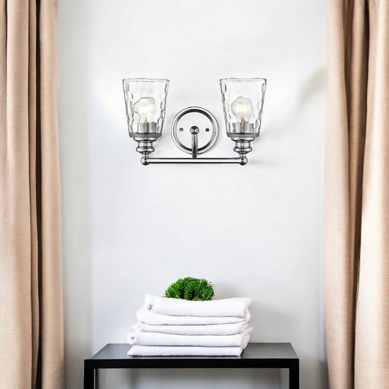 Modern Transitional Hardwired Wall Light with Reversible Mount and Clear Glass Shade LED Compatible