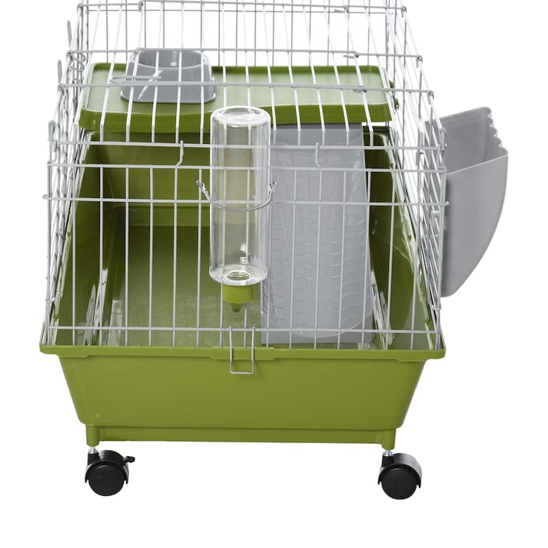 Spacious Animal Cage,Pet Play House,Small Animal Cage is designed for convenient cleaning - Green