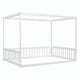 preview thumbnail 47 of 49, Full Size Canopy Frame Floor Bed with Fence