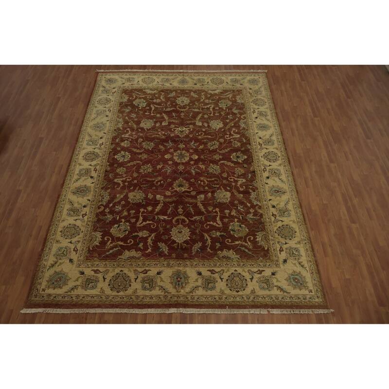 Hand Knotted Oriental 100% Wool Carpet Traditional All-Over Oranges & Rust Peshawar Area Rug - 14' 3'' X 10' 2''