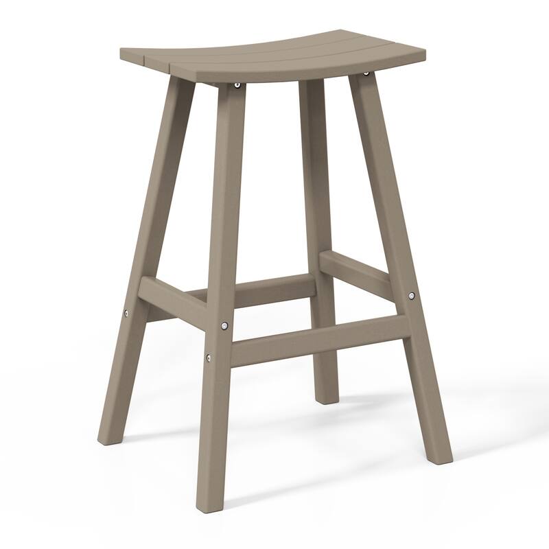 Laguna Hdpe All Weather Outdoor Patio 29" Saddle Seat Bar Stool