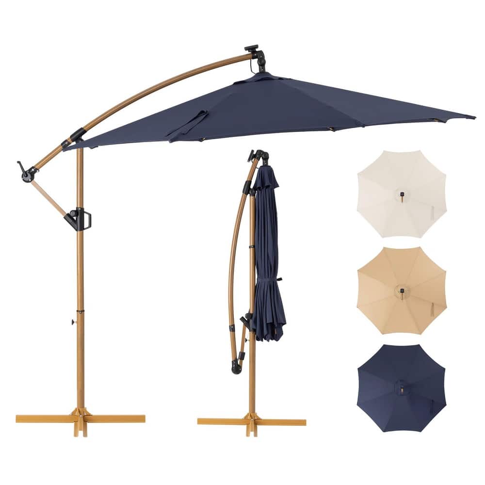 COSIEST 10FT Solar LED Patio Umbrella,360° Rotating, UV Block & Waterproof