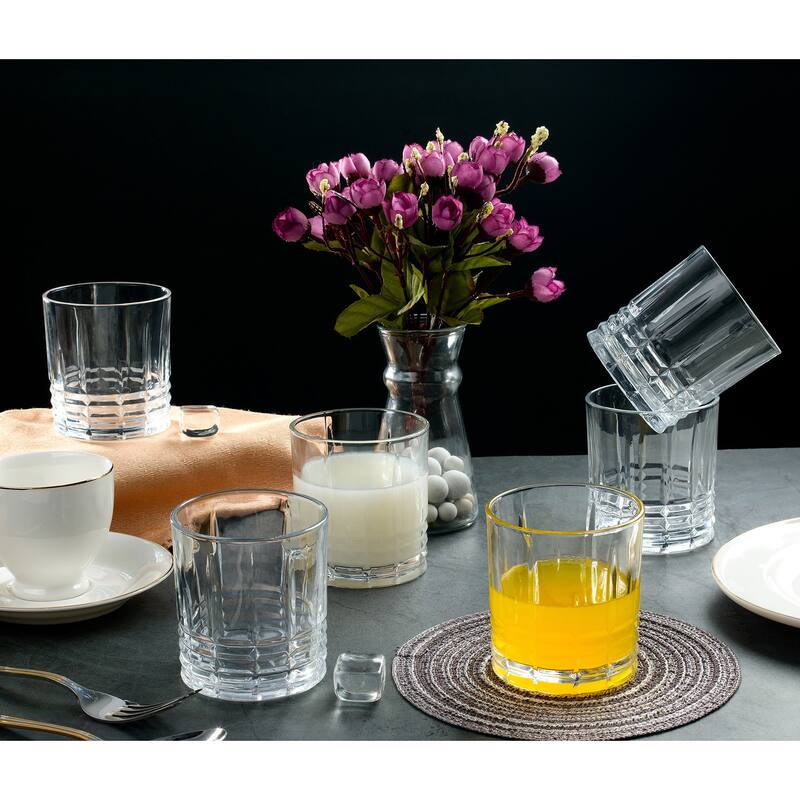 Lorren Home Trends 11 OZ Double Old Fashion Glass, Set of 6
