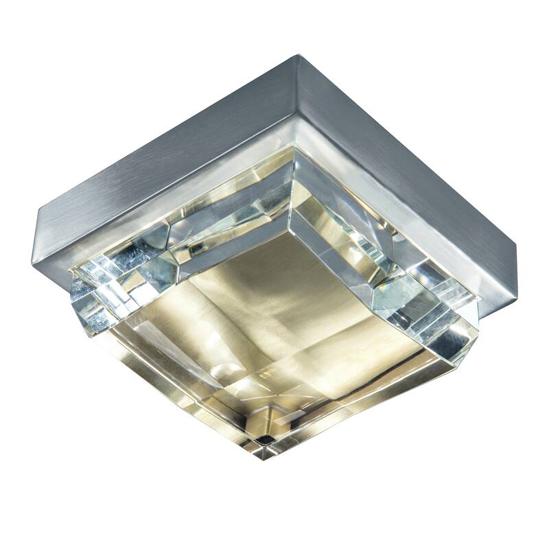 Elk Home Crystal Mini Flush Mount Light - Brushed Nickel/Satin Brass - Brushed Nickel