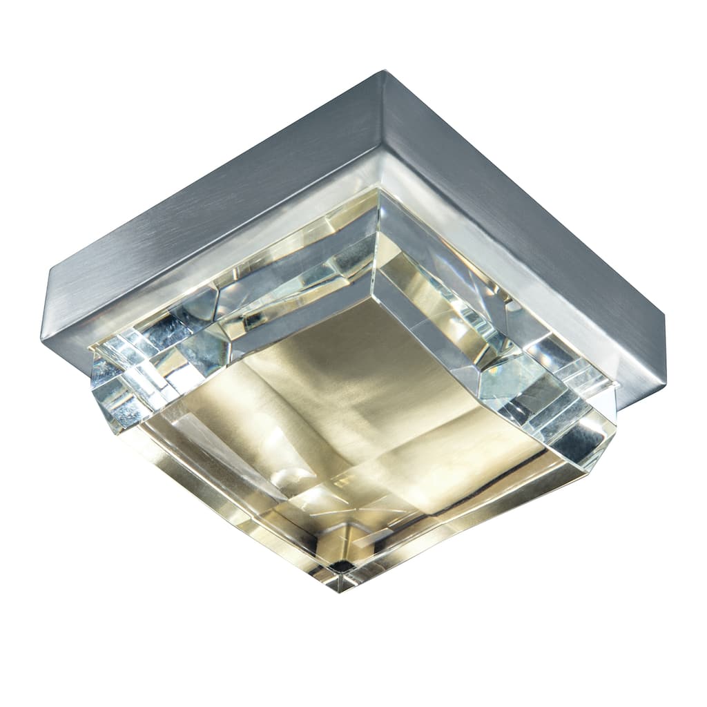 Elk Home Crystal Mini Flush Mount Light - Brushed Nickel/Satin Brass