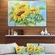 Designart 'Three Sunflowers' Floral Metal Wall Art - Bed Bath & Beyond ...