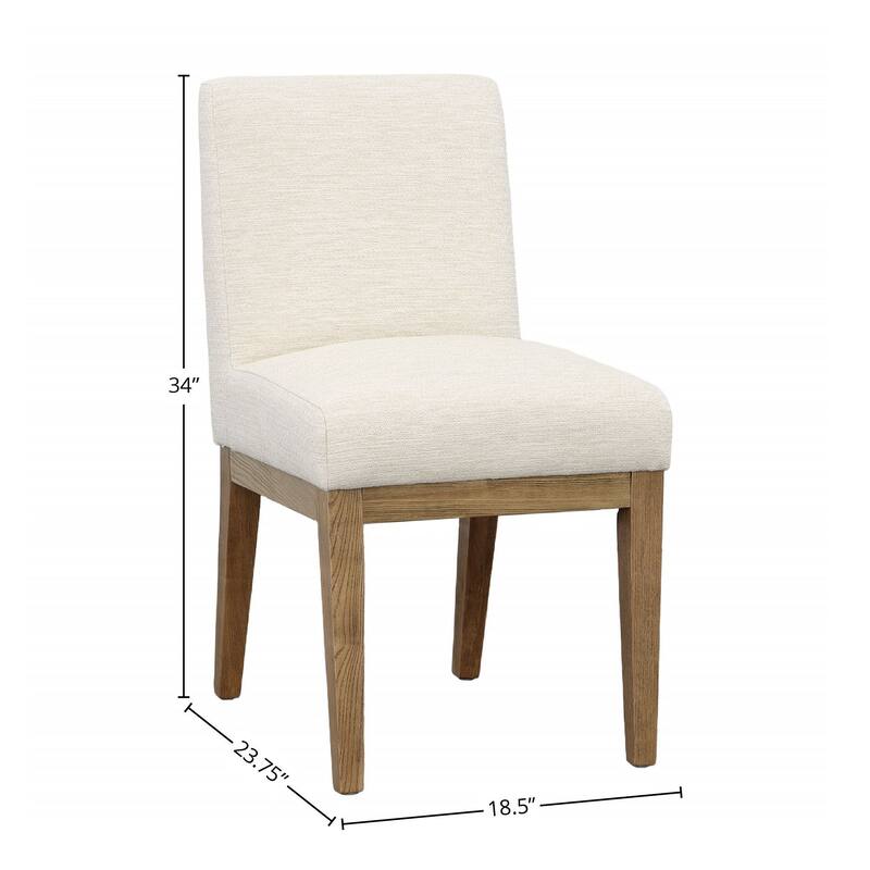 Willow Polyester Upholstered Dining Chair, Cream