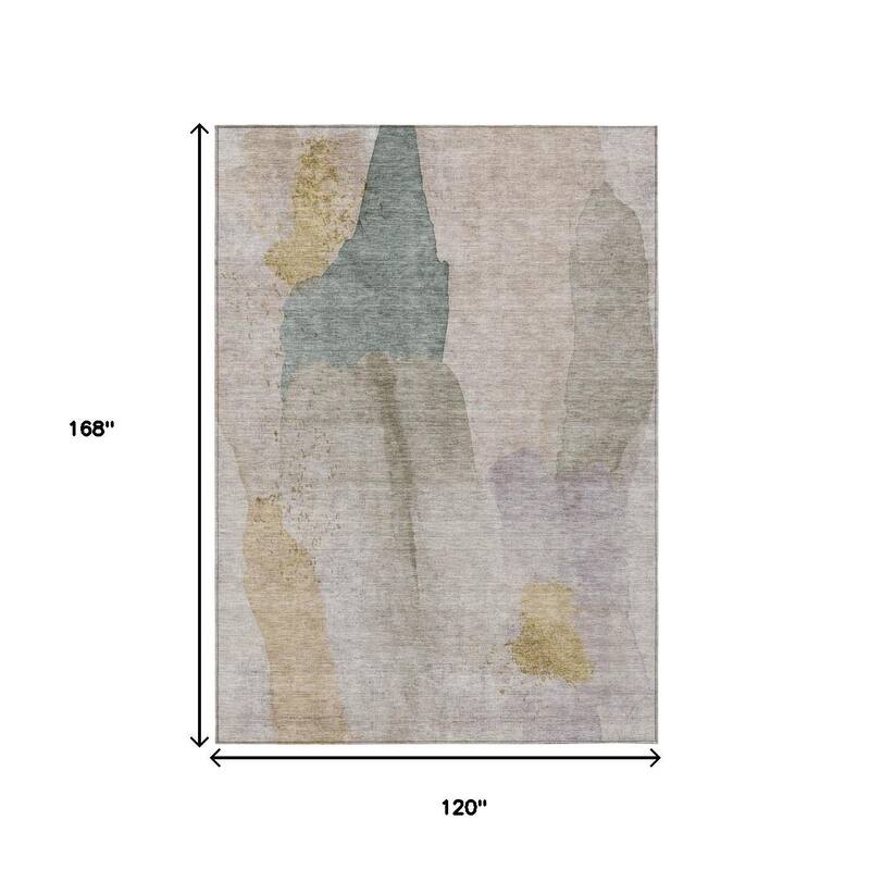 HomeRoots Abstract Transitional Rectangle Outdoor Rug