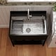 preview thumbnail 8 of 12, Freestanding Laundry Stainless Steel Large Utility Sink Single Bowl - 32*22*40