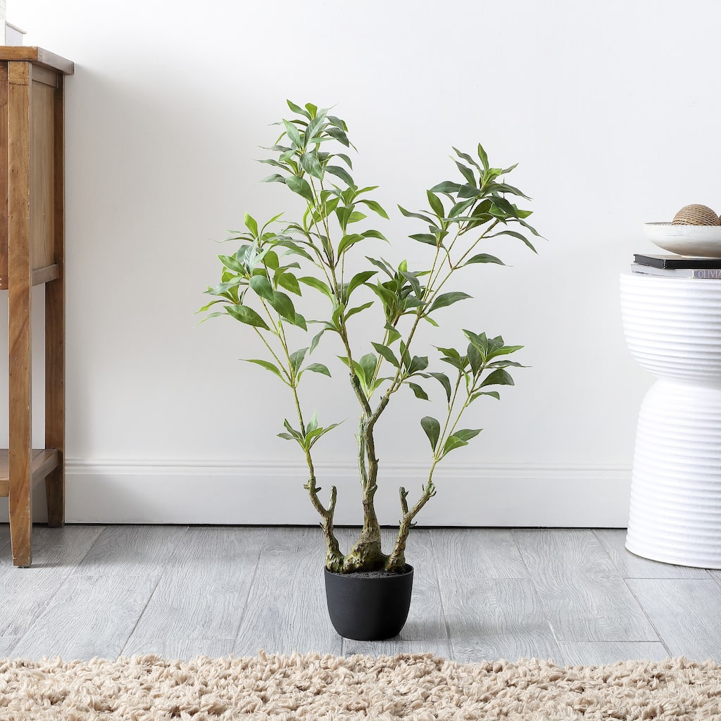 SAFAVIEH Sabrina Faux 32" Potted Pierisjaponica - 17"W x 17"D x 32"H - 17Wx17Dx32H