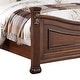 preview thumbnail 12 of 10, Wooden Bed with Crafted Headboard in Dark Cherry