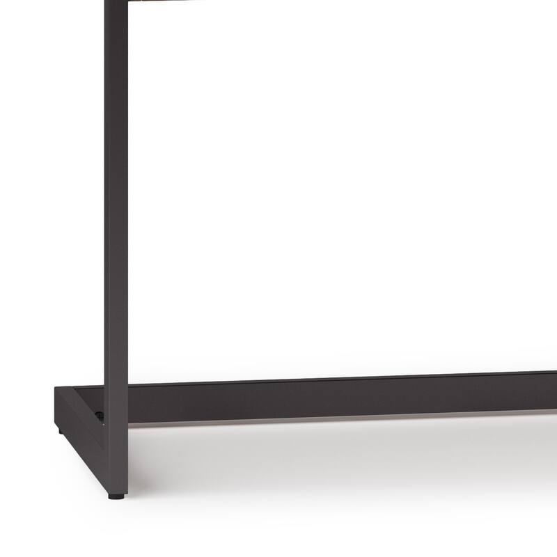 WYNDENHALL Cecilia SOLID ACACIA WOOD Industrial 72 inch Wide Large Desk in Rustic Natural Aged Brown
