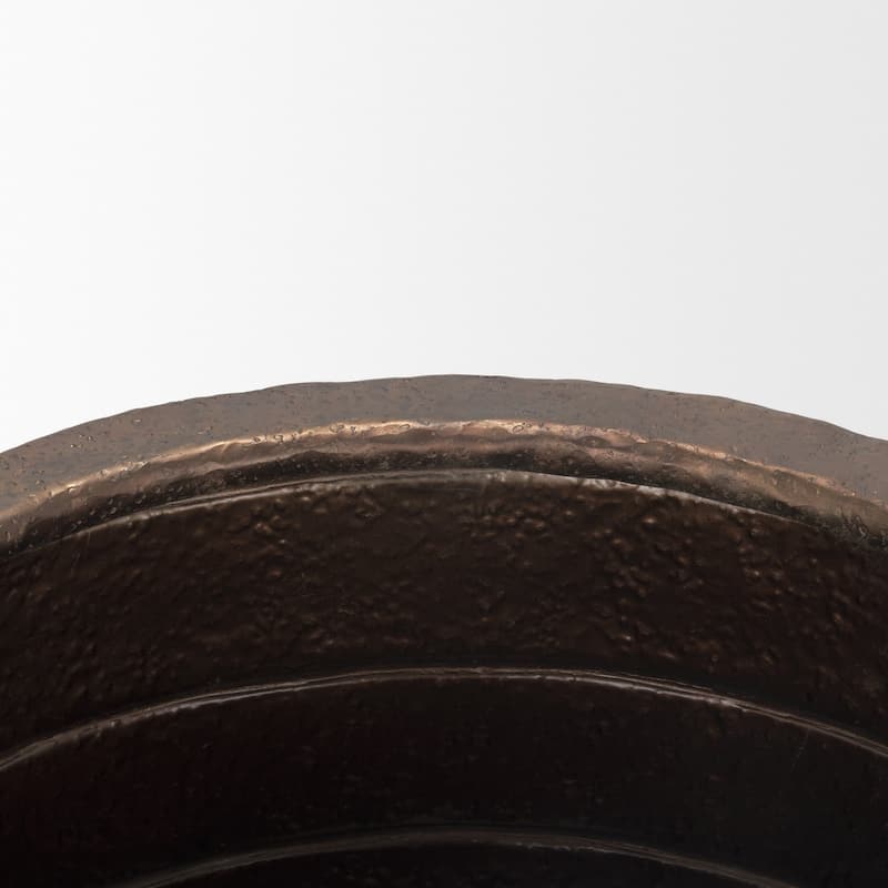 Aivana Large Antiqued Gold Metal Floor Vase