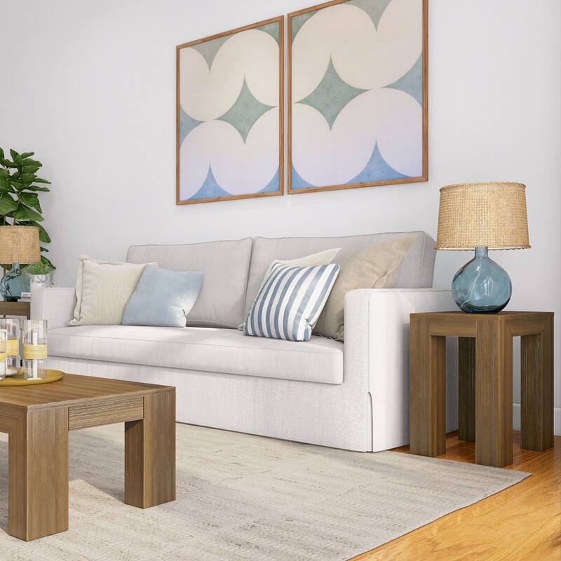 Plank and Beam Modern Rectangular Side Table - 25"