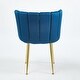 preview thumbnail 5 of 14, Modern dining chair(set of 2 ) with iron tube golden color legs, velvet and comfortable backrest