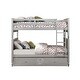 preview thumbnail 2 of 4, Silver Twin over Twin Size Solid Wood Bunk Bed for Kids, Boys and Girls, Bedroom