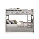 preview thumbnail 2 of 4, Twin over Twin Size Solid Wood Bunk Bed for Kids, Boys and Girls, Bedroom