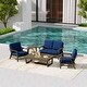 preview thumbnail 46 of 99, 5-Piece Teak Outdoor Conversation Set with Tables.