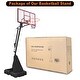 preview thumbnail 9 of 8, Portable Basketball Hoop,Adjustable Height 8.04ft to 10.01ft,44 inch Backboard with Rebound System,w/Rebound Board & Wheels