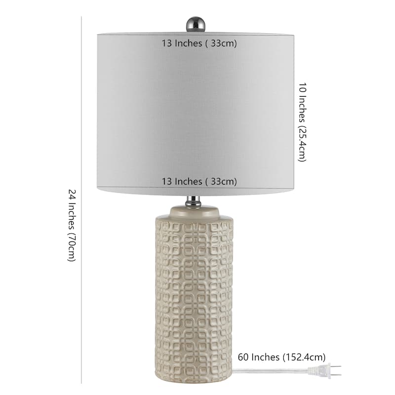 SAFAVIEH Lighting 24-inch Artef Ceramic Table Lamp (Set of 2)