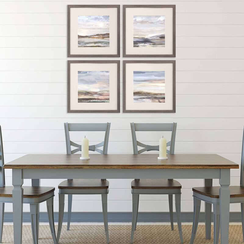 Tirwedd II S/4 Framed Art Giclee Under Glass - Blue