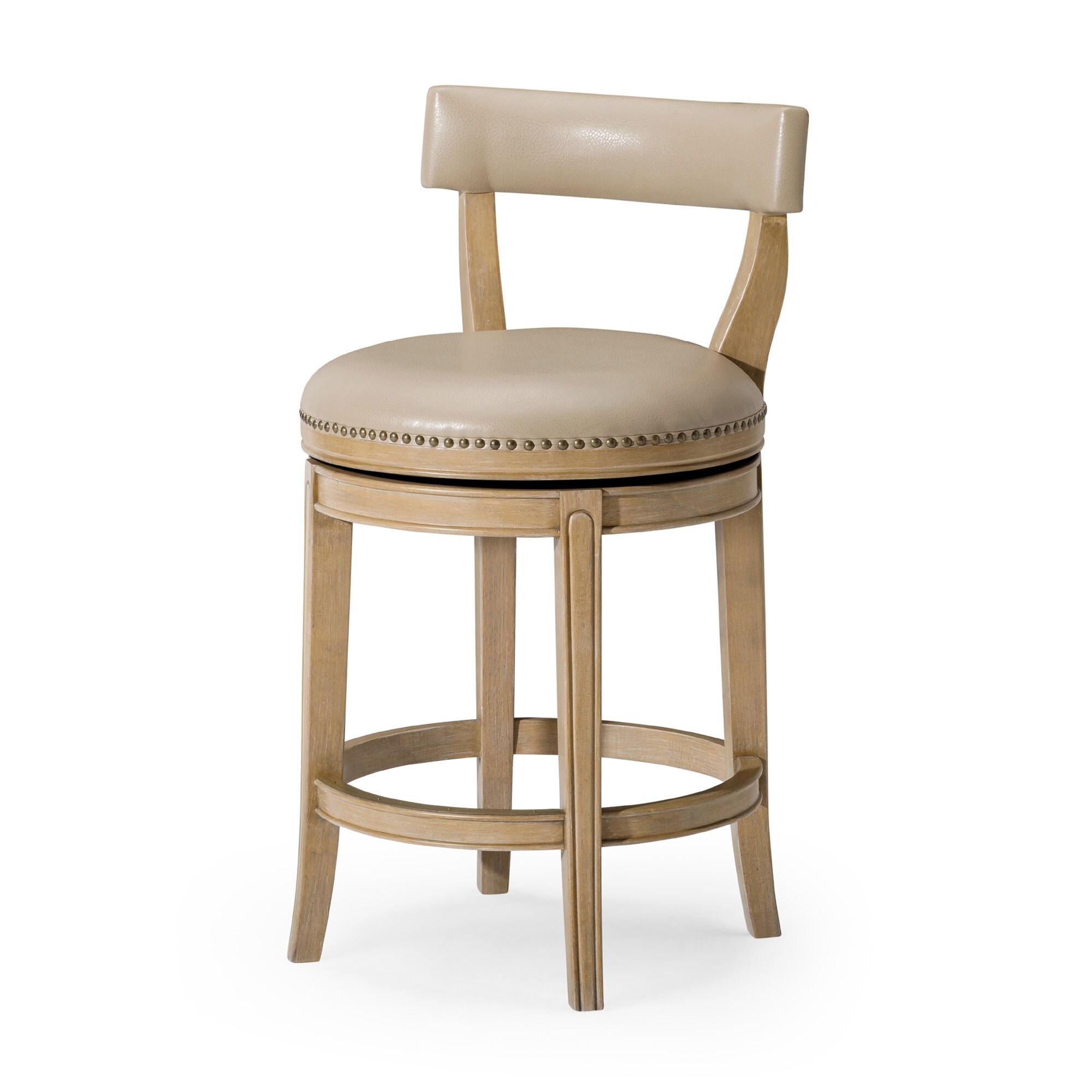 Maven Lane Alexander Counter Stool, Weathered Oak Finish w/ Avanti