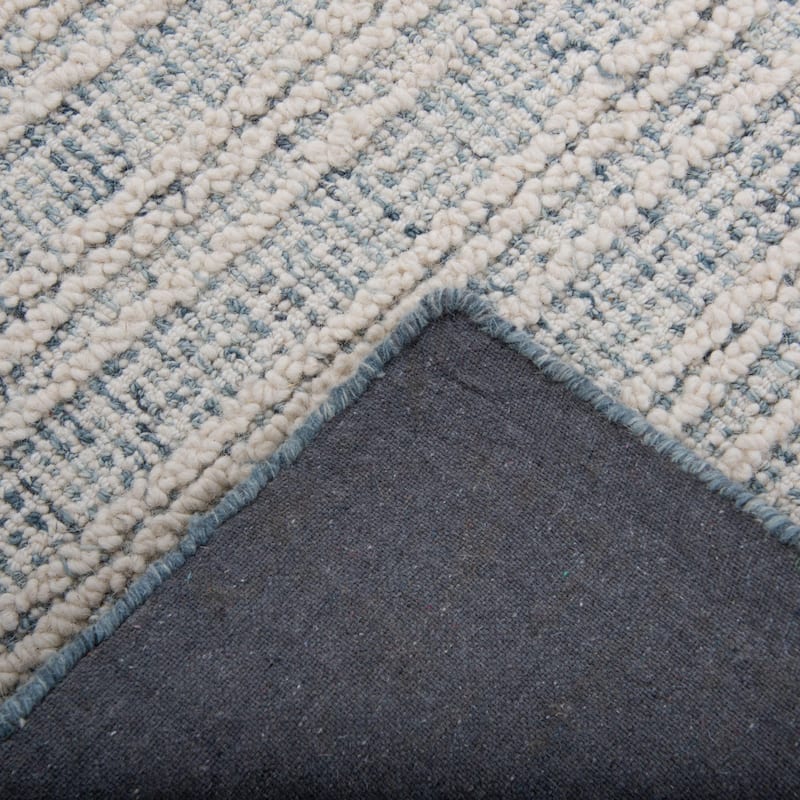 Alora Decor Lofton Geometric Stripe Textured Modern Wool Rug