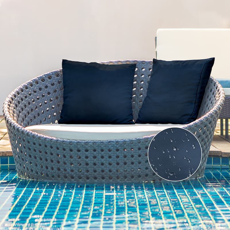 A1HC All-weather Waterproof Outdoor Throw Pillow Covers, Set of 2