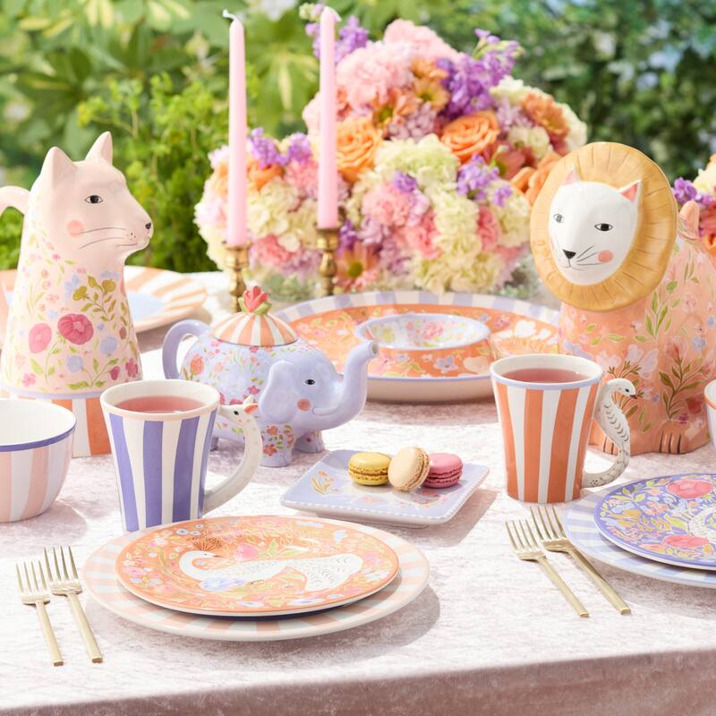 Certified International Menagerie 16 Piece Dinnerware Set, Service for 4 - 11.00"L x 11.00"W x 1.00"H