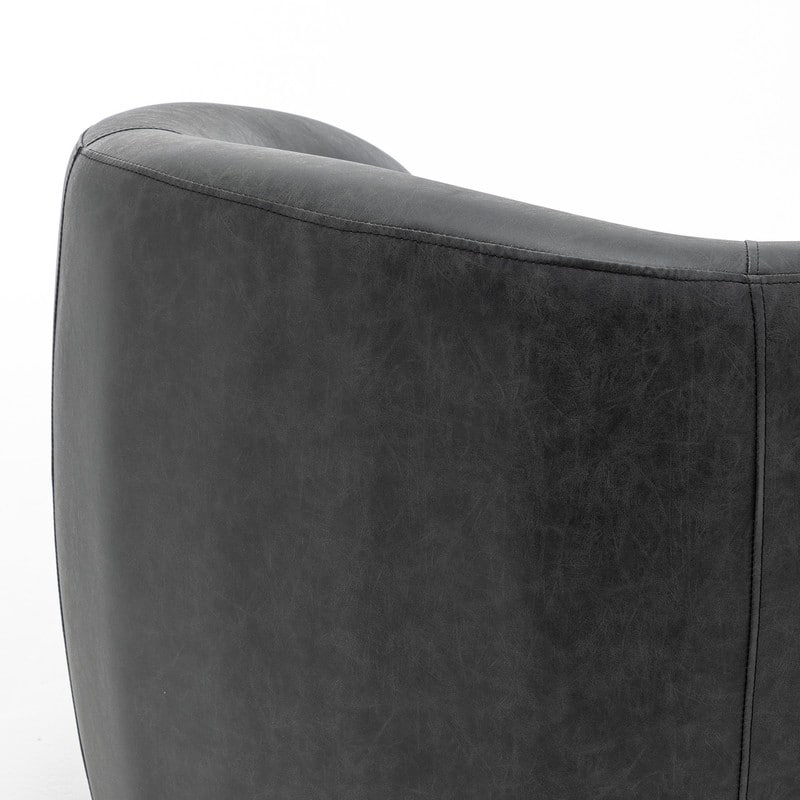 SEYNAR Modern Glam PU Leather 360 Degree Swivel Accent Armchair