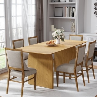 Solid Wood Dining Table for 6-8 People Nordic style - Bed Bath & Beyond ...